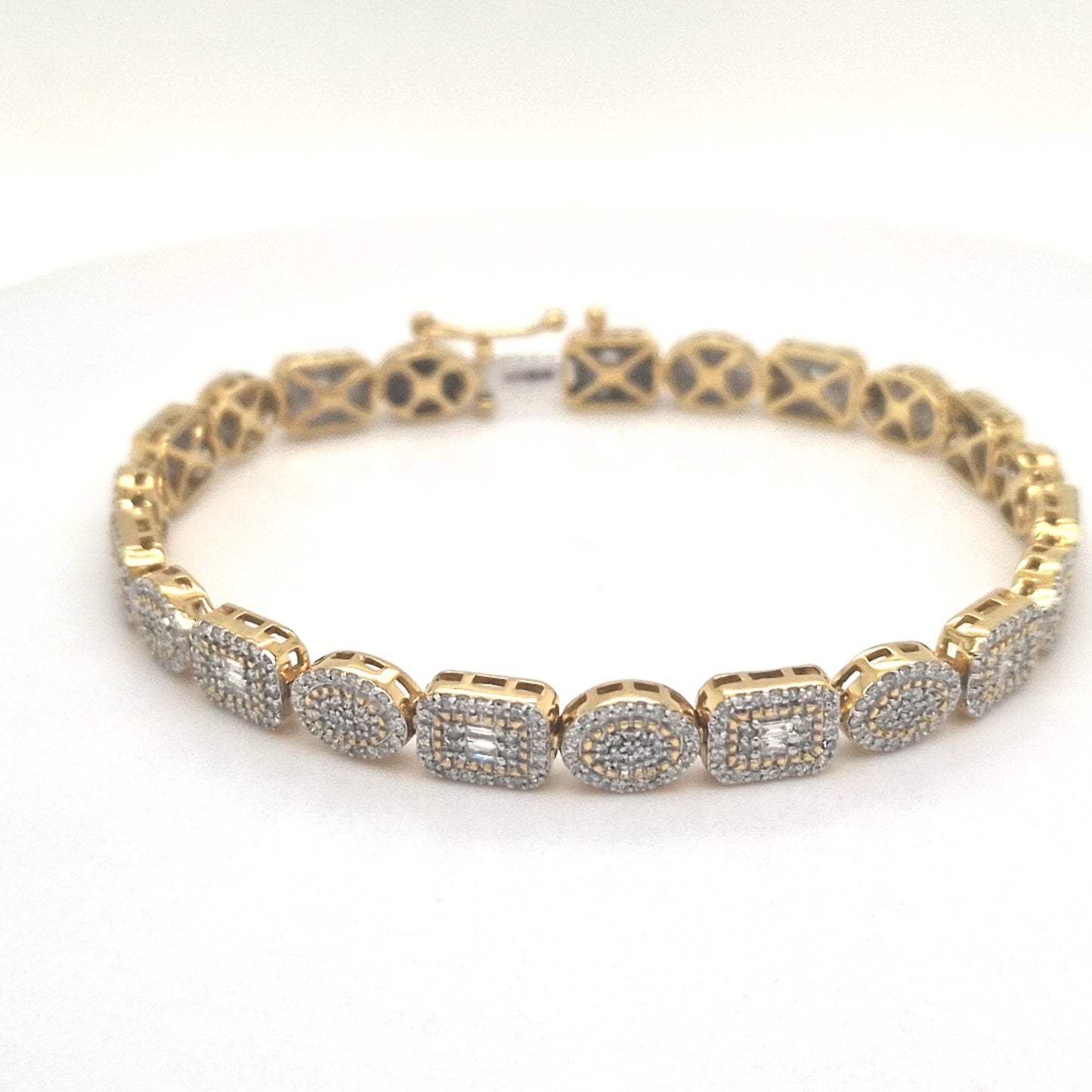 10K 1.70CT D-BRACELET LDS SBAG/RDS SIZE 7 INCHES