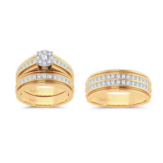 14k 0.86ct Diamond Trio Set