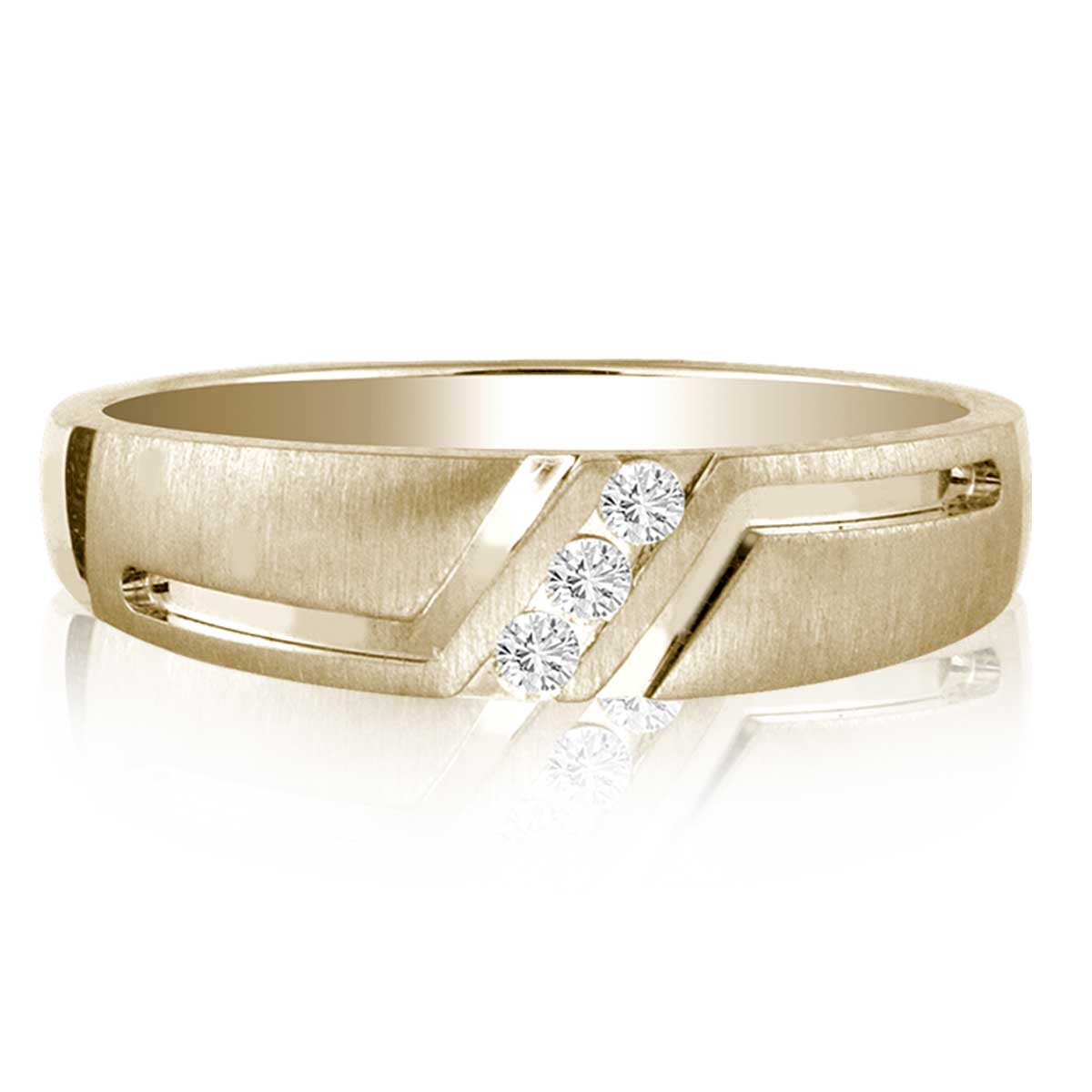 14K 0.10CT Diamond MEN'S BAND
