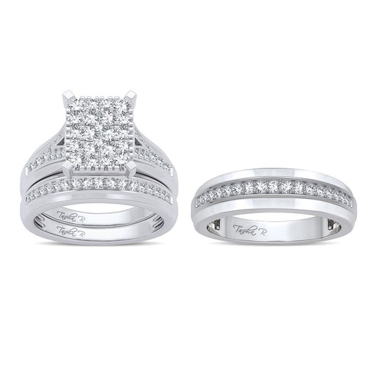 14K 1.15ct Diamond Trio Set