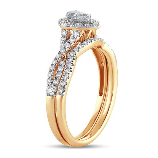 14K 0.50CT Fancy Cut Bridal Ring
