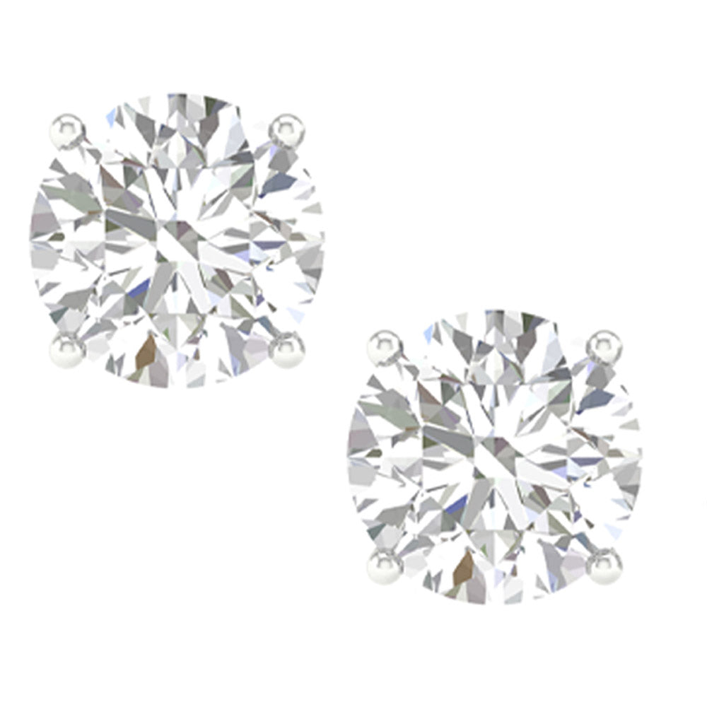 14K 1.00CT Certified Lab Grown Diamond Earrings ( IGI Certified )