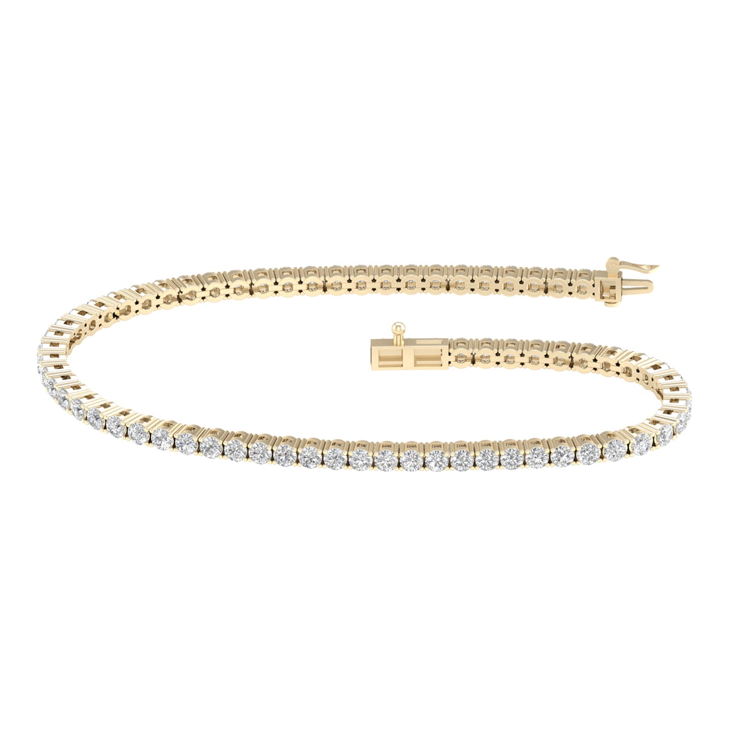 14K 4.00CT Certified Lab Grown Diamond Bracelet ( IGI Certified )