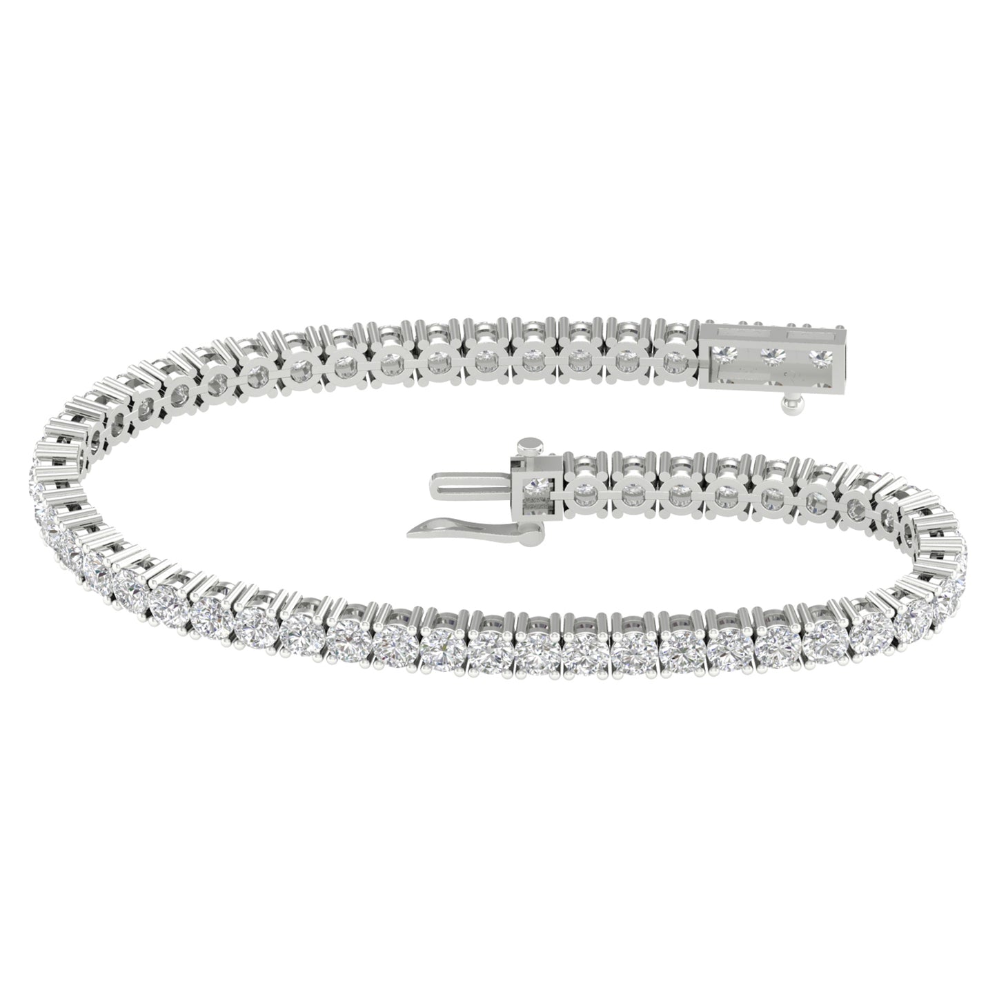 14K 5.00CT Certified Lab Grown Diamond Bracelet ( IGI Certified )