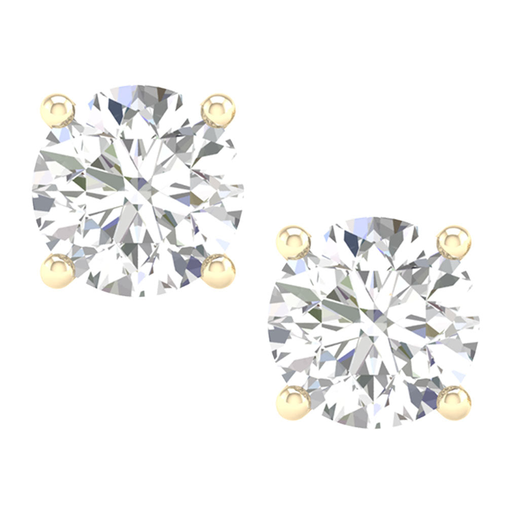 14K 3.00CT Certified Lab Grown Diamond Earrings ( IGI Certified )