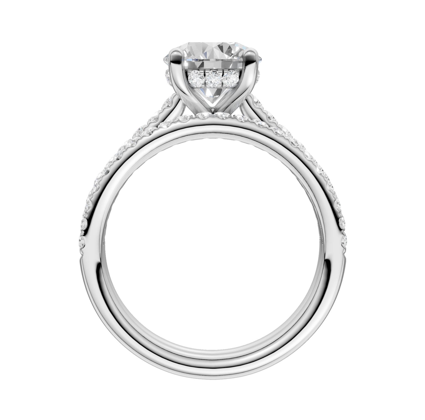 Platinum 2.50CT Lab Diamond Bridal Ring