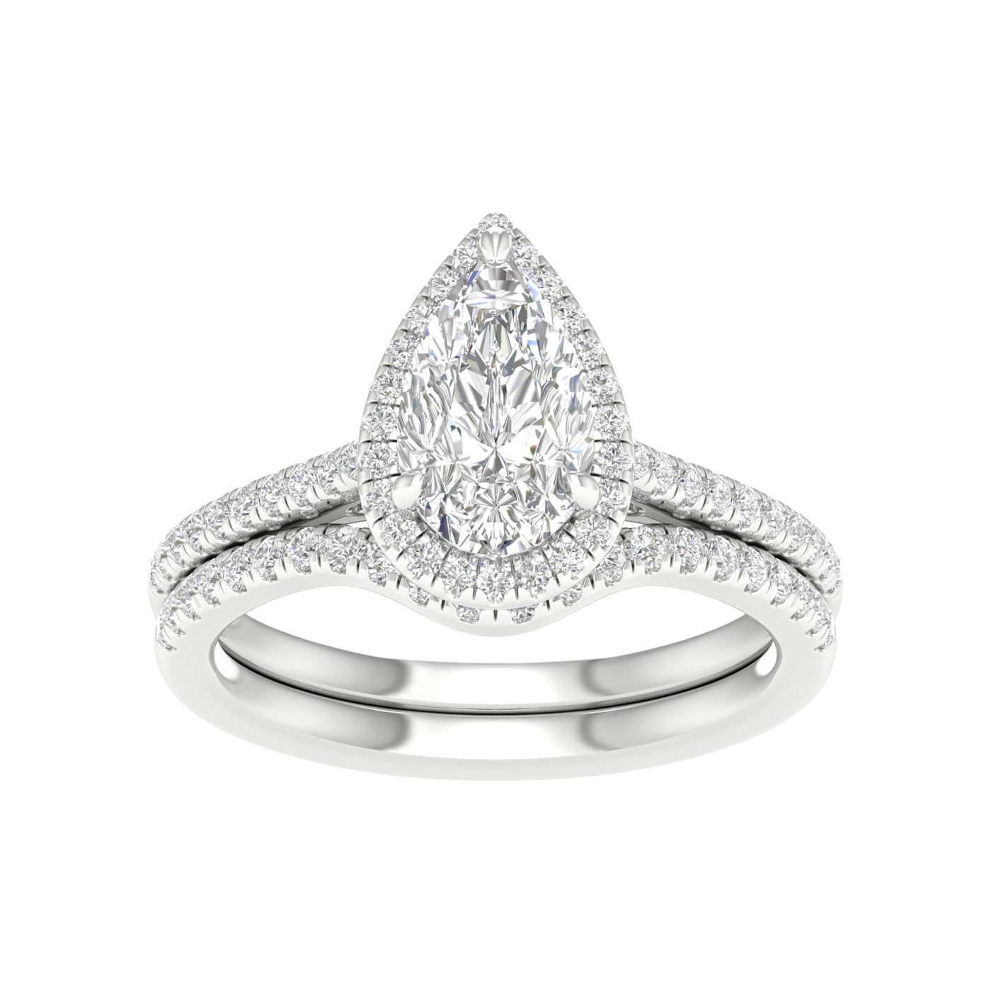 14k 1.95CT Lab Diamond Bridal Ring