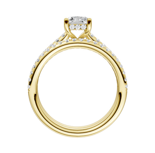 14K 1.50CT Certified Lab Grown Diamond Bridal Set