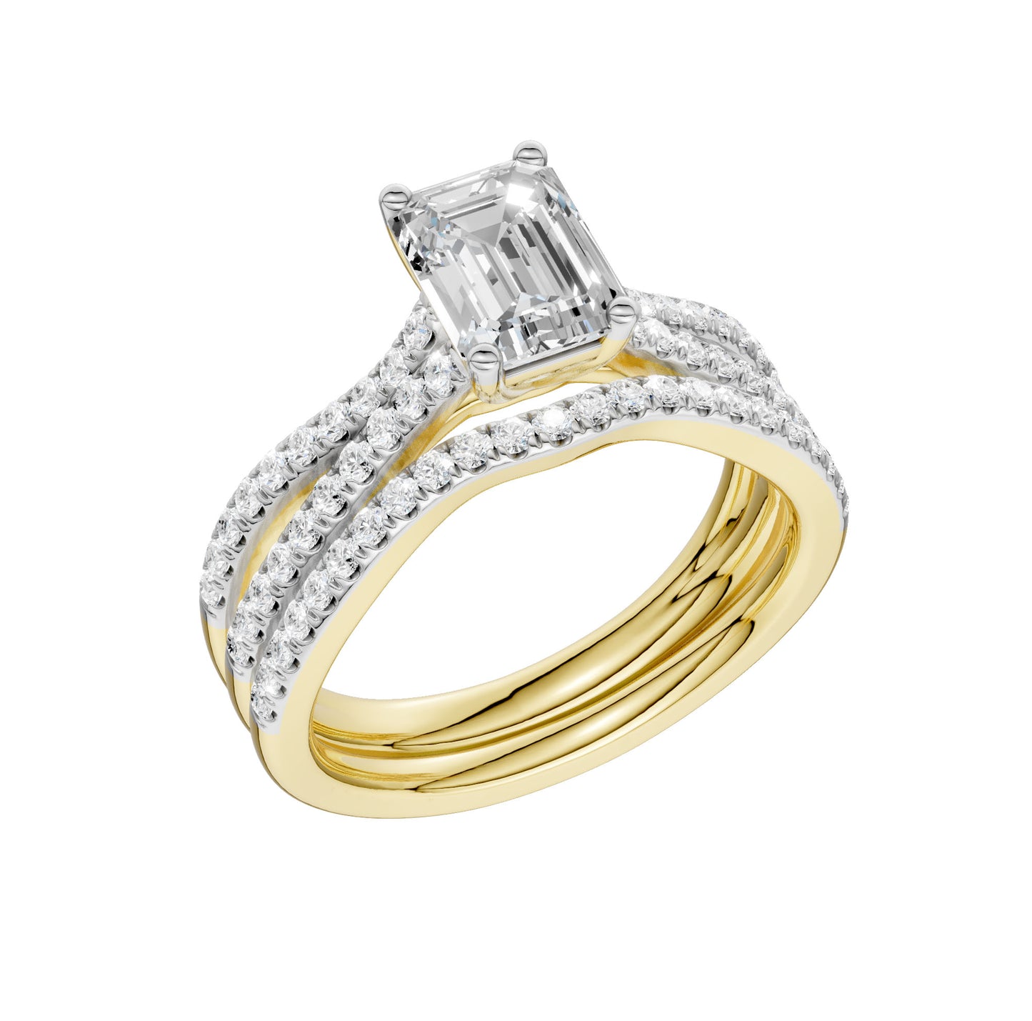 14K 1.40ct Lab Grown Diamond Bridal Set