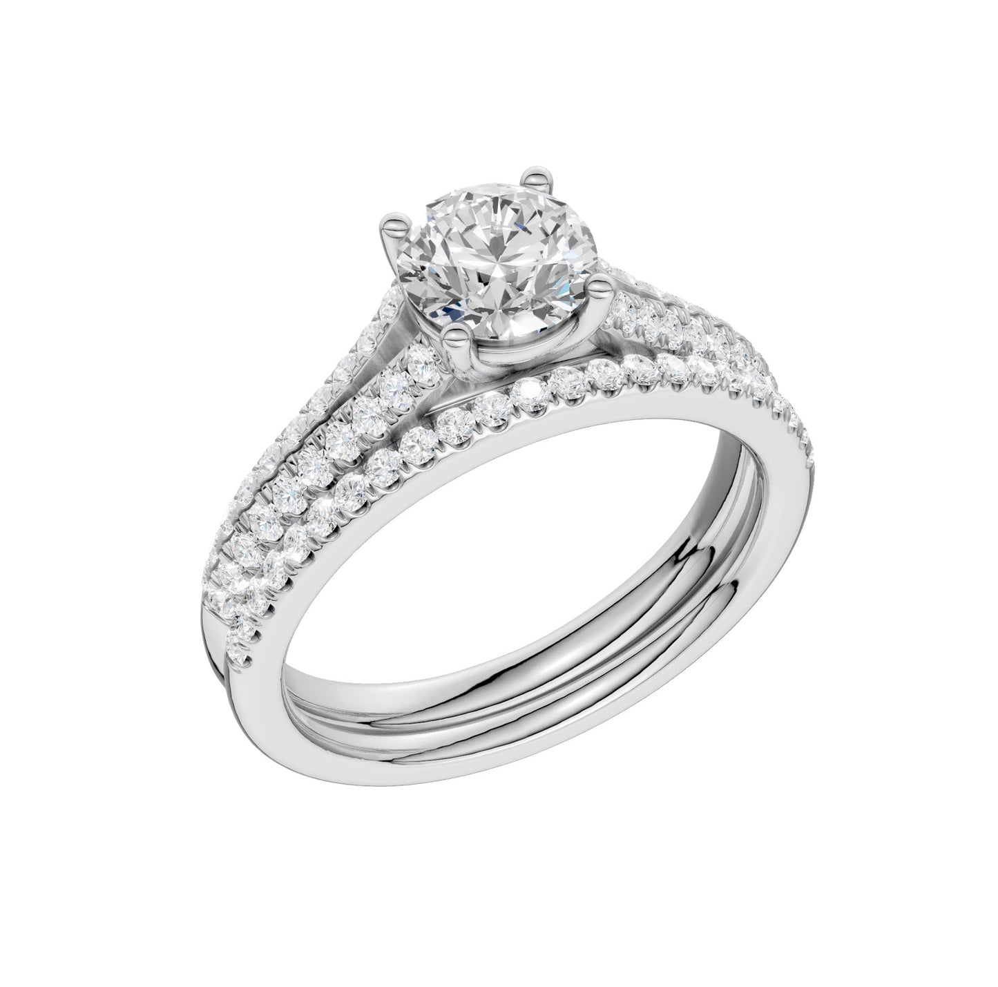 14K 1.40ct Lab Grown Diamond Bridal Set