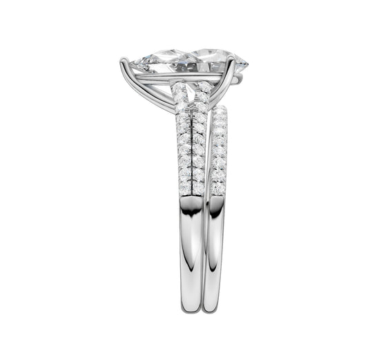 Certified Lab Grown 14K 2.40CT Diamond Bridal Set