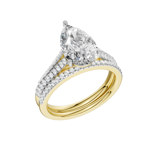 Certified Lab Grown 14K 2.40CT Diamond Bridal Set