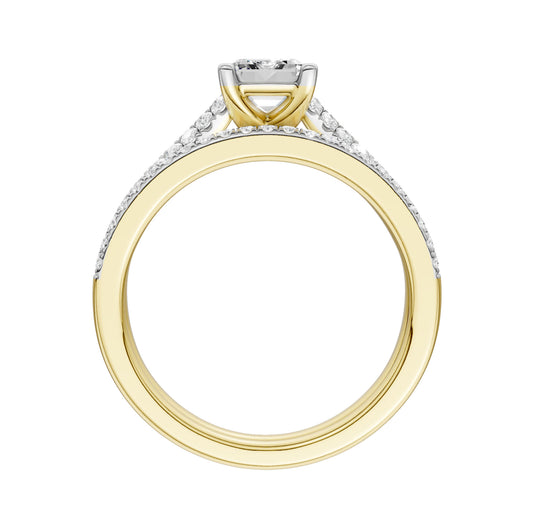 Certified Lab Grown 14K 1.40CT Diamond Bridal Set