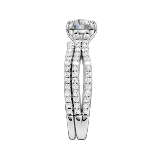 Certified Lab Grown 14K 1.50CT Diamond Bridal Set