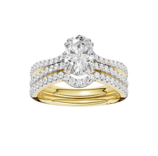 Certified Lab Grown 14K 2.50CT Diamond Bridal Set