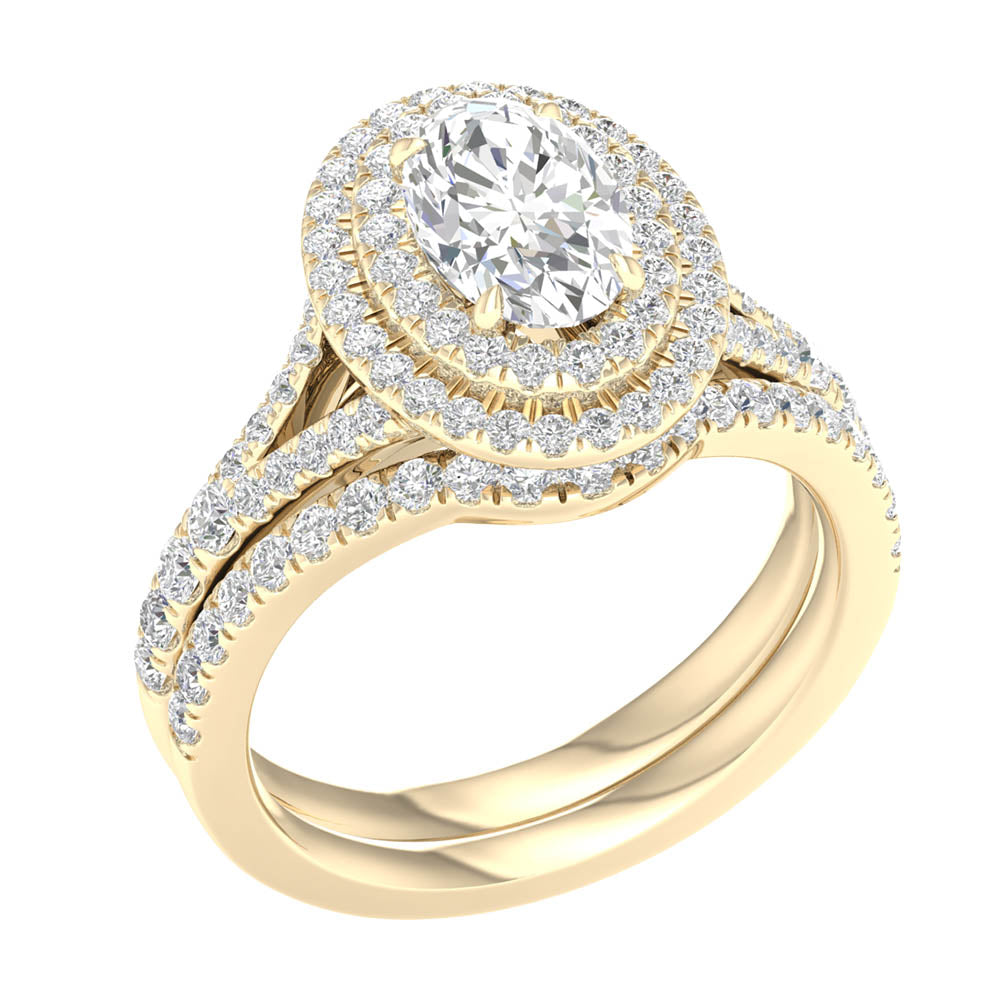 14K 1.75CT Lab Grown Diamond Bridal Ring