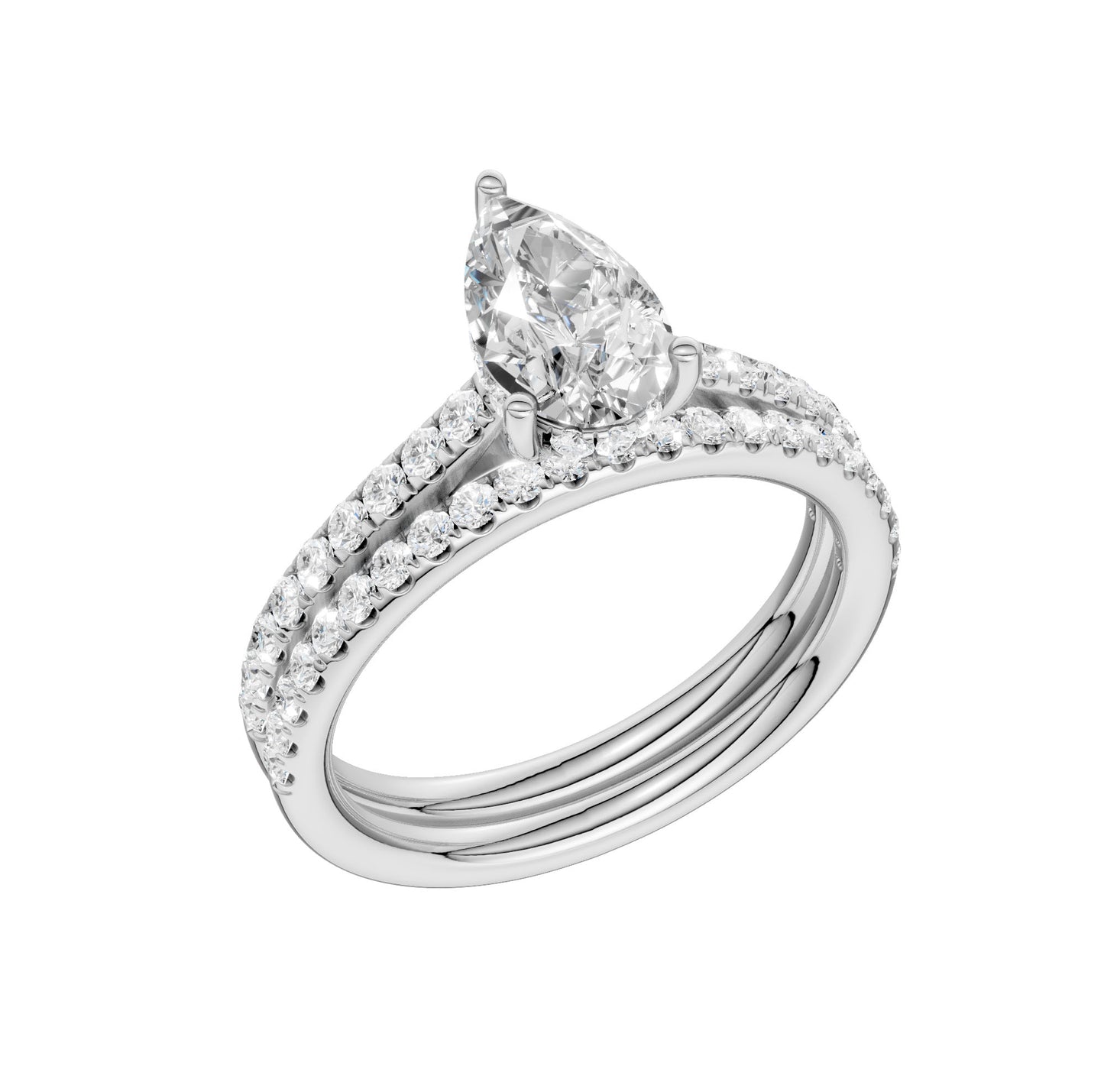 14K 1.50CT Lab Diamond Bridal Ring