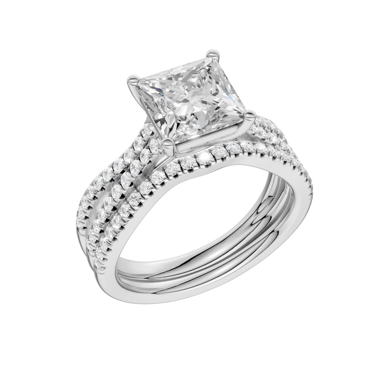 14K 2.40ct Lab Grown Diamond Bridal Set