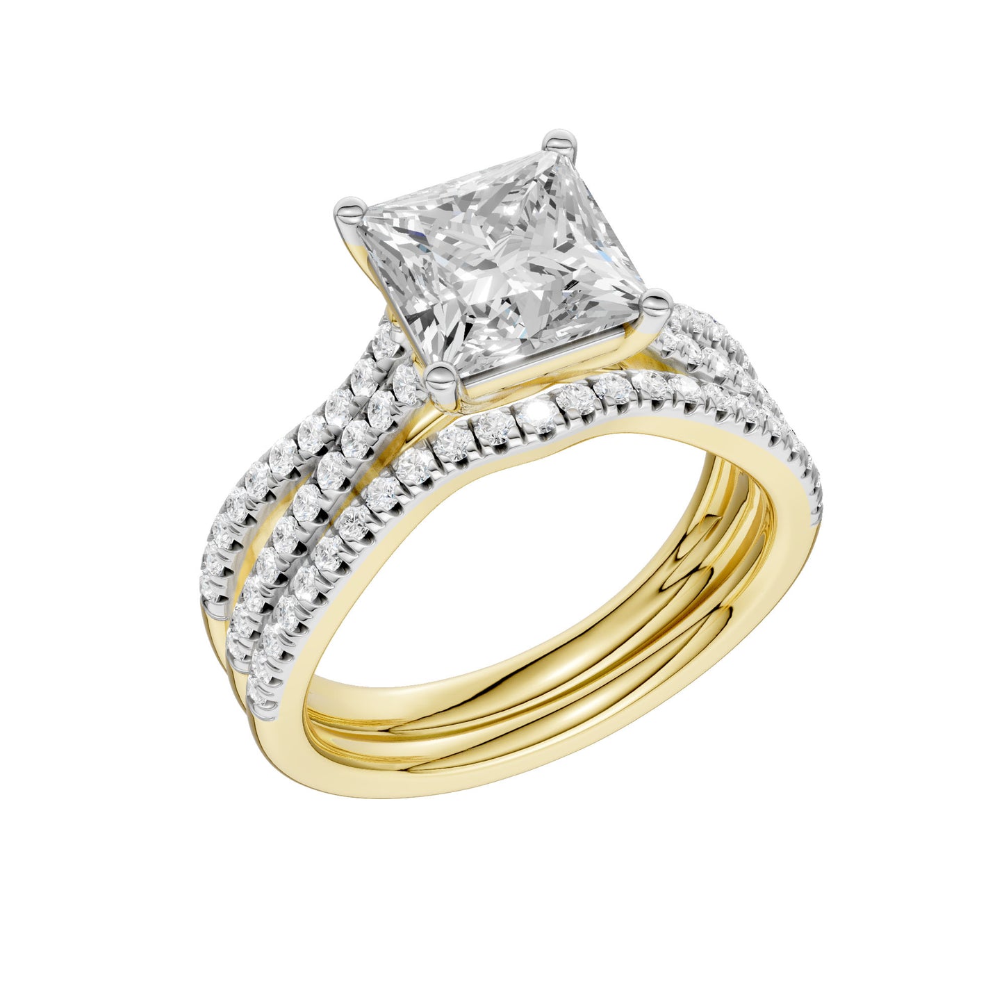 14K 2.40ct Lab Grown Diamond Bridal Set