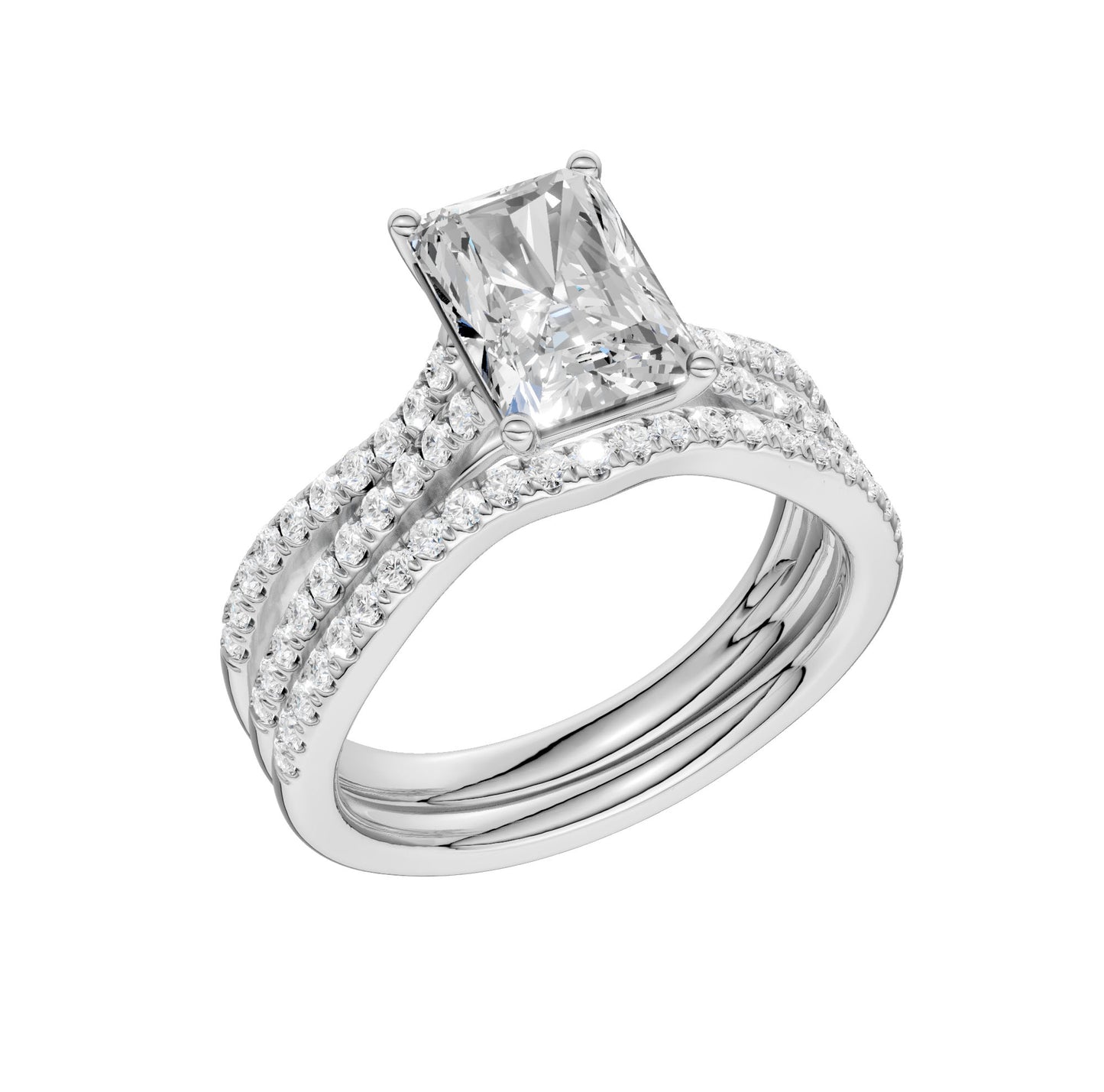 14K 2.40CT Lab Grown Diamond Bridal Set