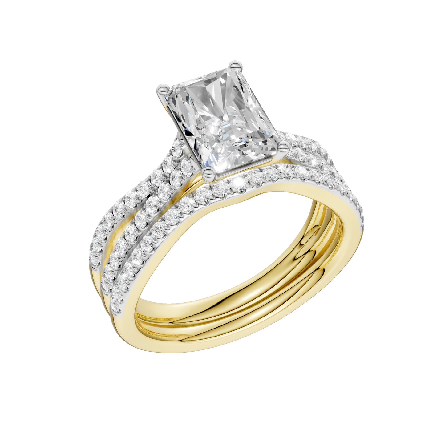 14K 2.40CT Lab Grown Diamond Bridal Set