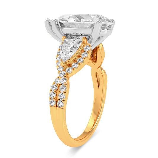 14K 3.90CT Certified Lab Grown Diamond Ring