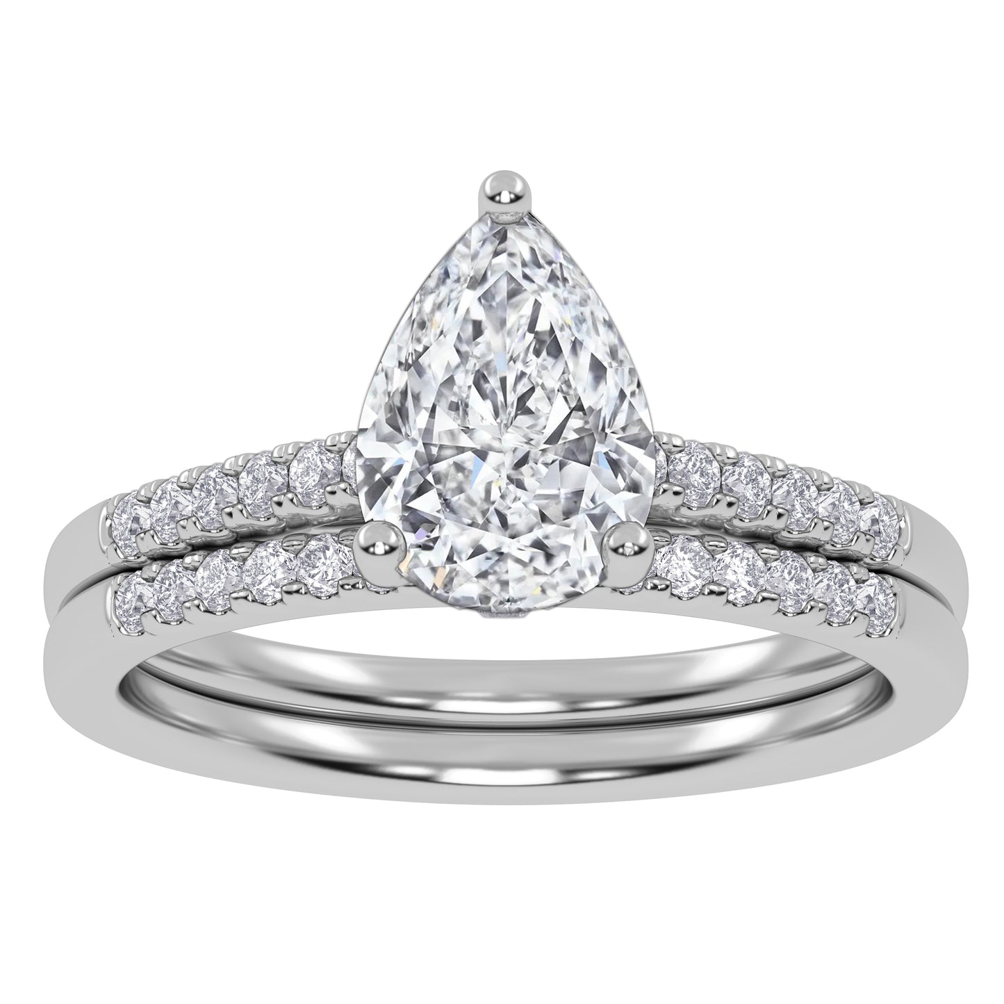 10K 1.28CT Certified Lab-Grown Diamond Bridal Set