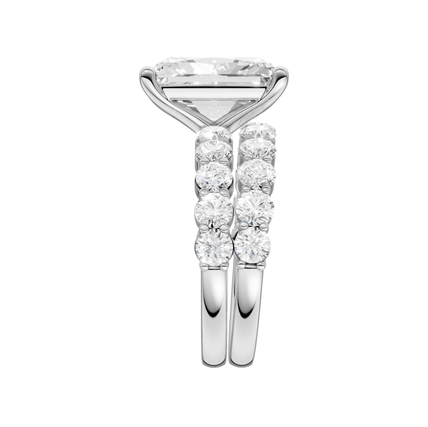 14K 6.00CT Certified Lab Grown Diamond Bridal Set