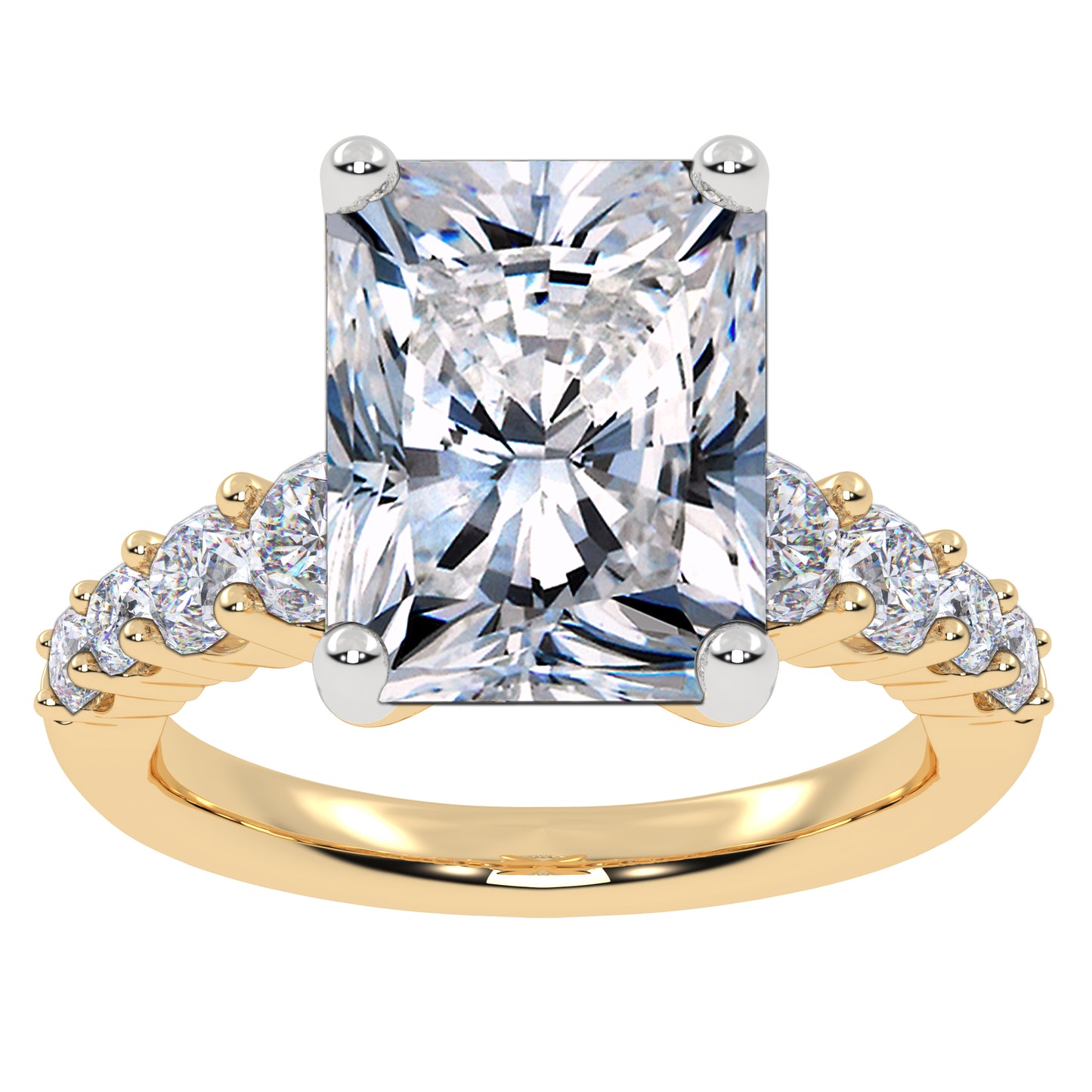 14K 3.75CT Certified Lab Grown Diamond Engagement Ring