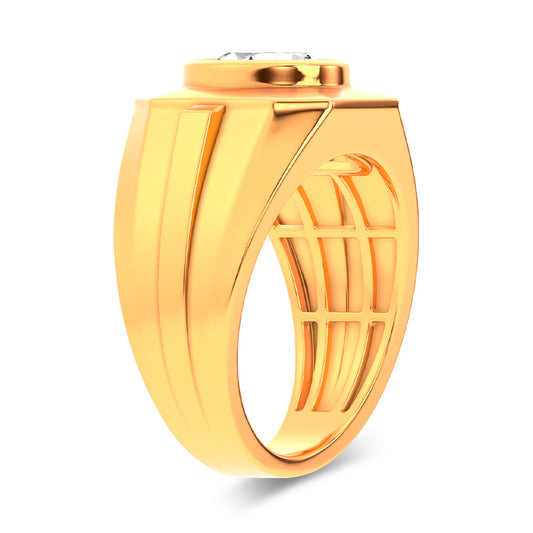 14K 3.00CT Lab Diamond Mens Ring