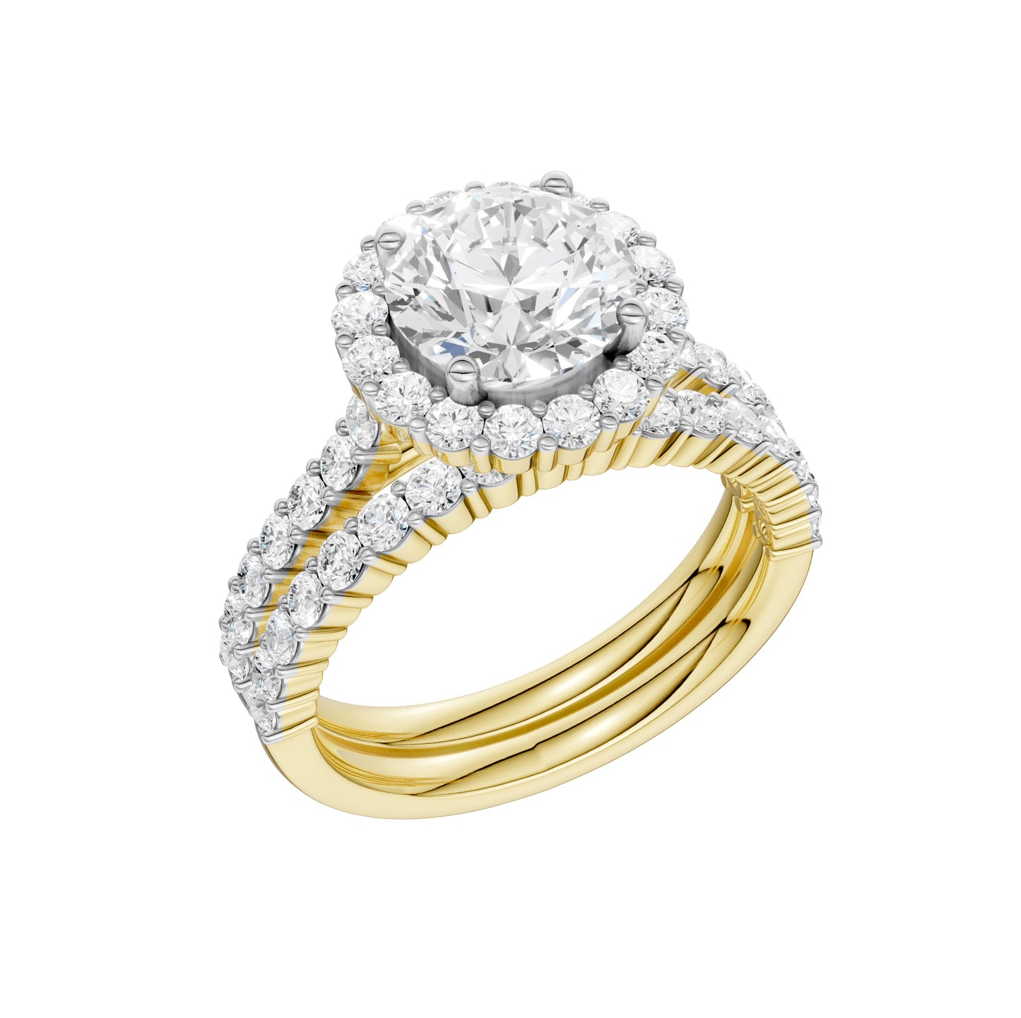 14K 3.00CT DIAMOND BRIDAL SET