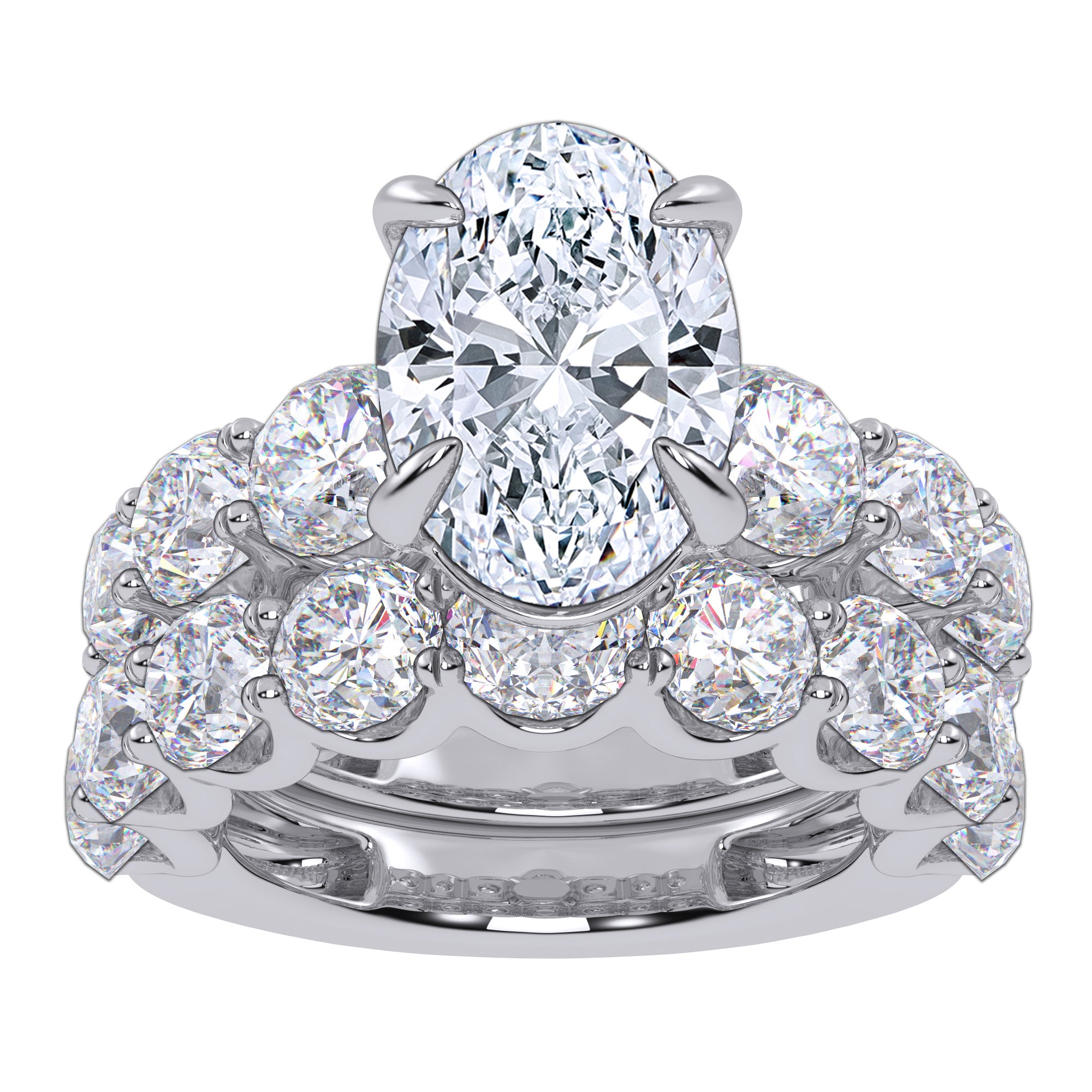 14K Certified Lab Grown Diamond Bridal Set – Amor Jewelers