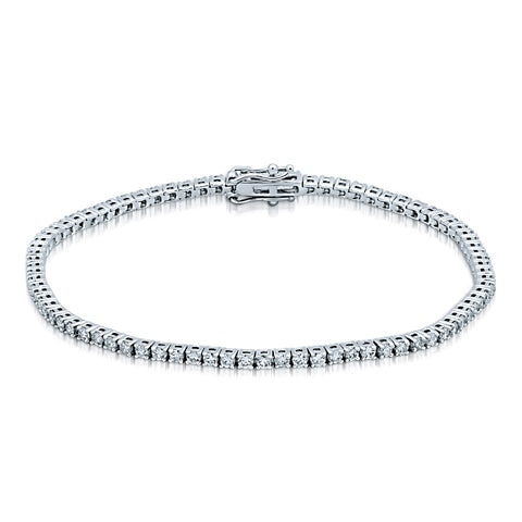 14K 1.98-2.04CT D-BRACELET SOLITAIRE LDS RDS SIZE 7 INCH 2.4MM