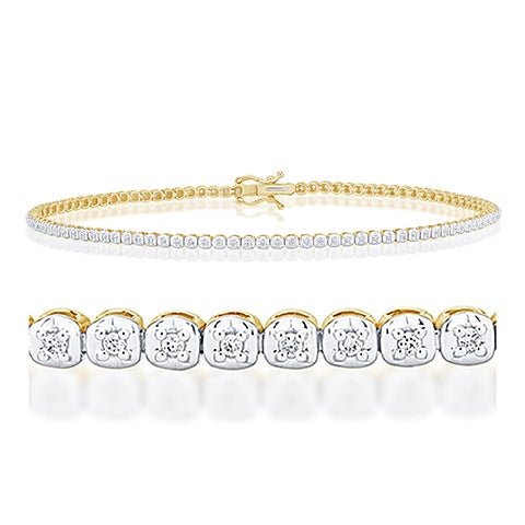 10K 0.36CT D-BRACELET SOLITAIRE RDS SIZE 8.25 INCH 2.10MM