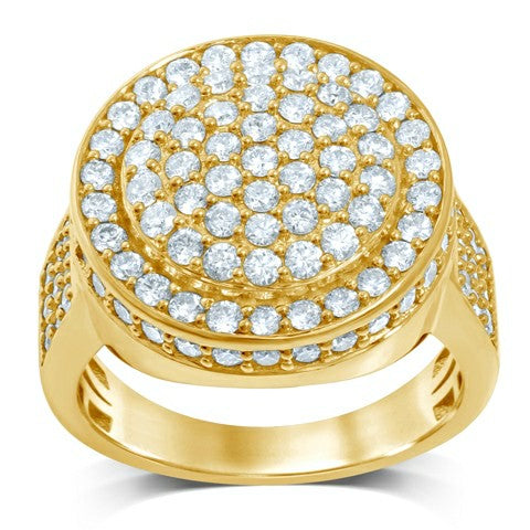 10K 2.72-2.85CT D-RING MEN RDS DARK