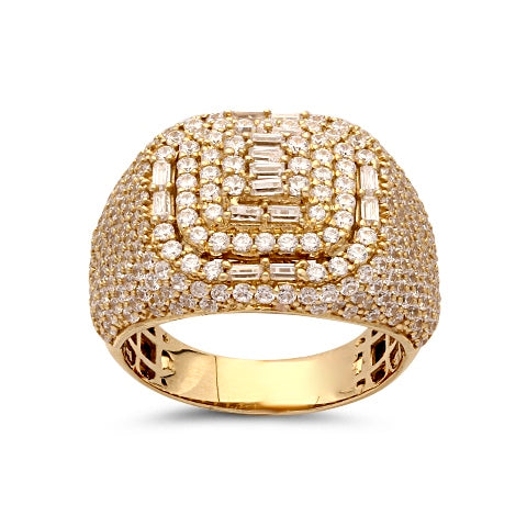 10K 3.69CT D-RING MEN SBAG/RDS DARK