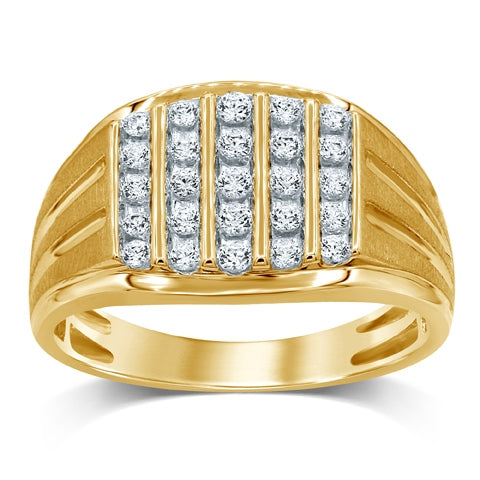 10K 0.50CT D-RING MEN RDS