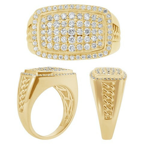 10K 0.95-0.96CT D-RING MEN RDS