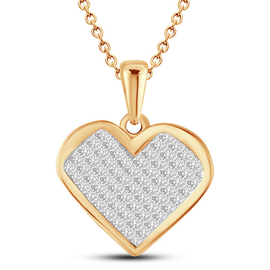 14K  1.00CT  Princes cut Dimaond Pendant
