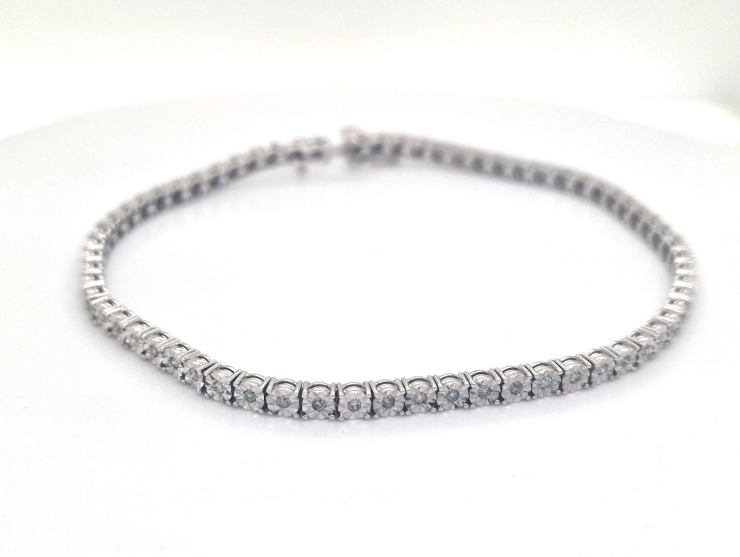 10K 0.52-0.54CT D-BRACELET MEN RDS FANUC  P1 SIZE 8.5 INCH