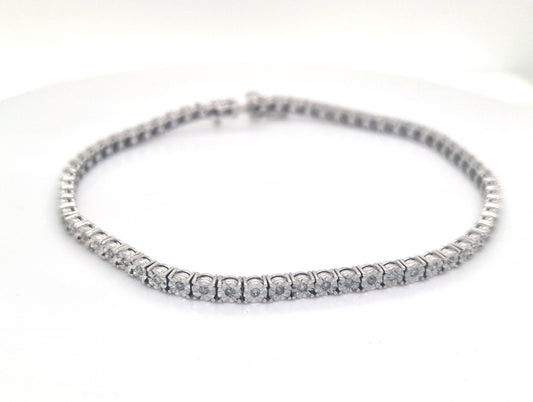 10K 0.52-0.54CT D-BRACELET MEN RDS FANUC  P1 SIZE 8.5 INCH