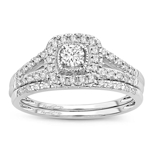 14K 0.34CT DIAMOND BRIDAL RING