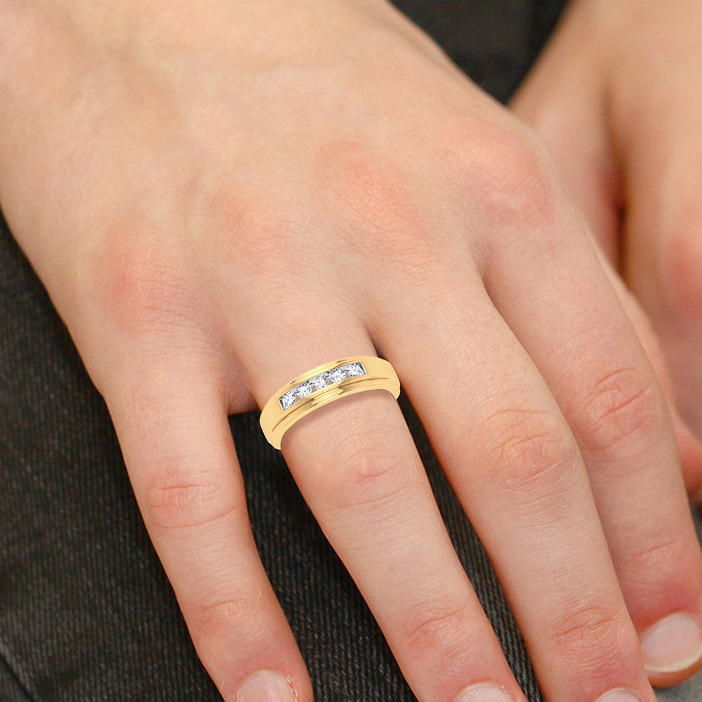 14K 0.50CT DIAMOND MENS RING