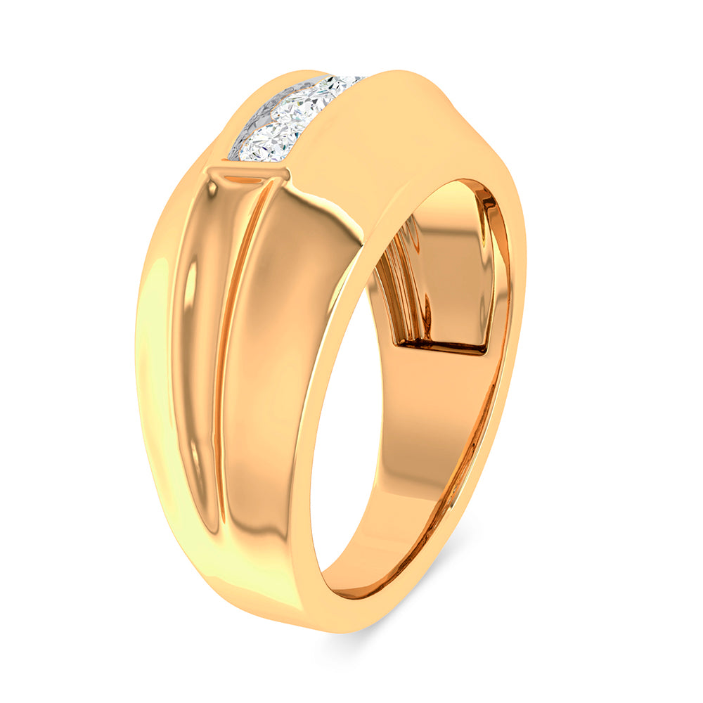 14K 0.25CT DIAMOND MEN'S BAND