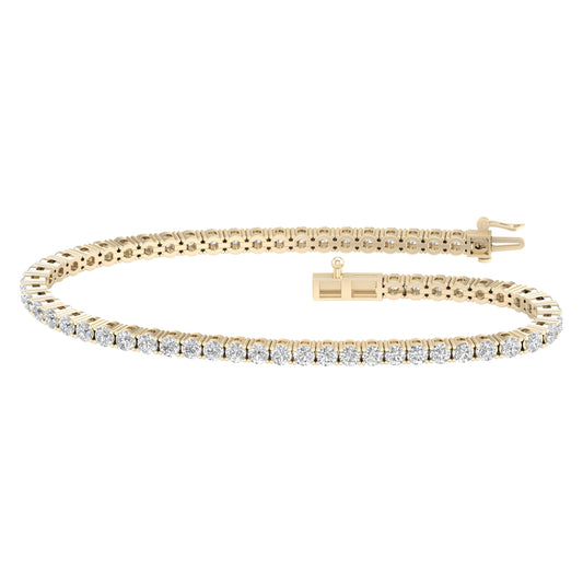 14K 4.00CT  Certified Lab Grown Diamond Bracelet
