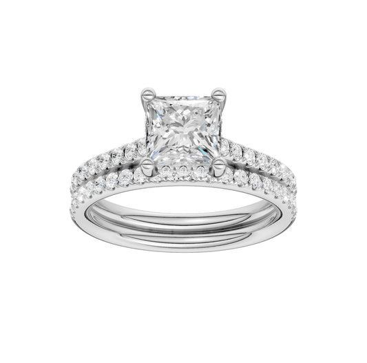 Platinum  2.50CT  Lab Diamond Bridal Ring