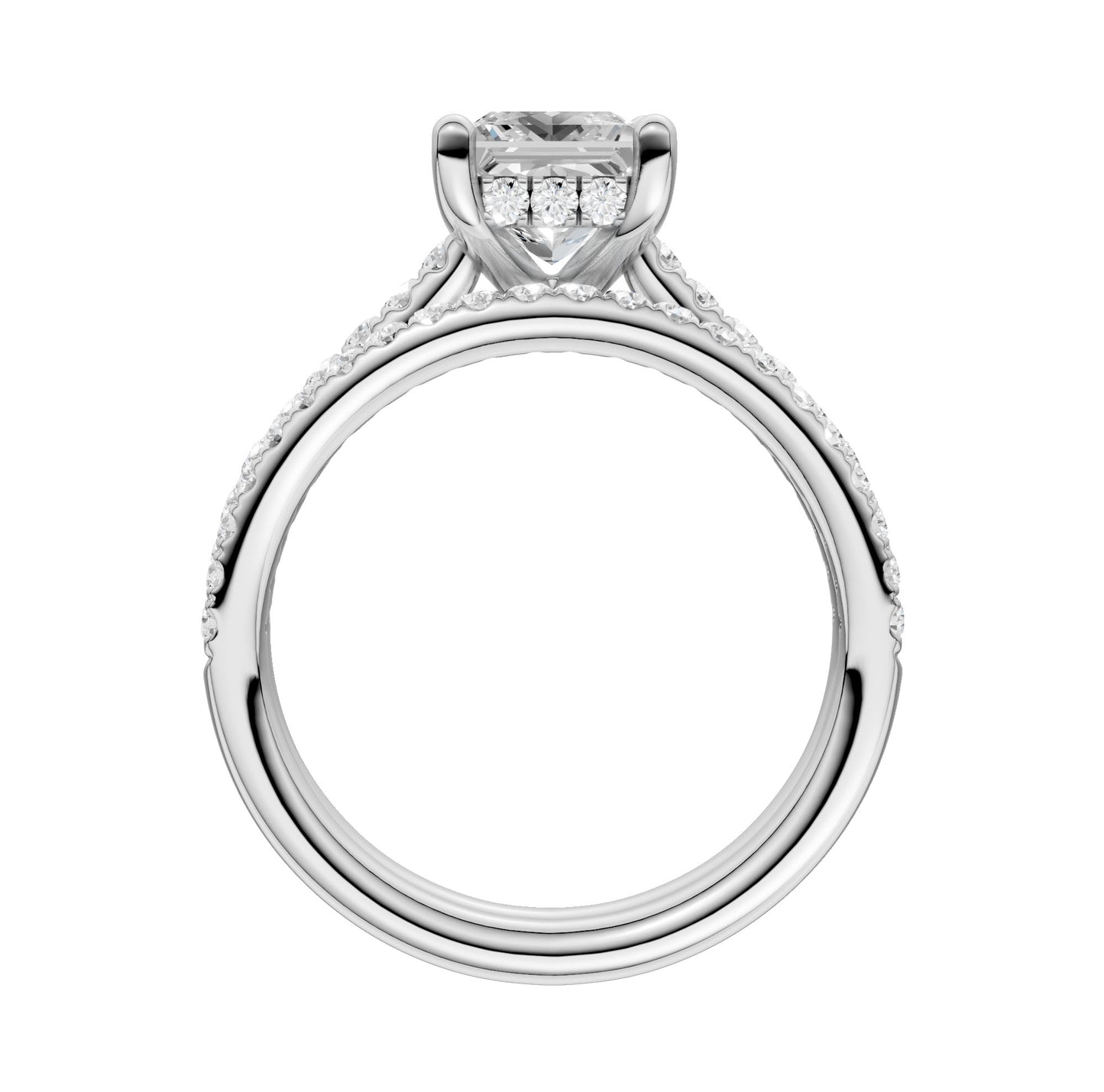 Platinum  2.50CT  Lab Diamond Bridal Ring