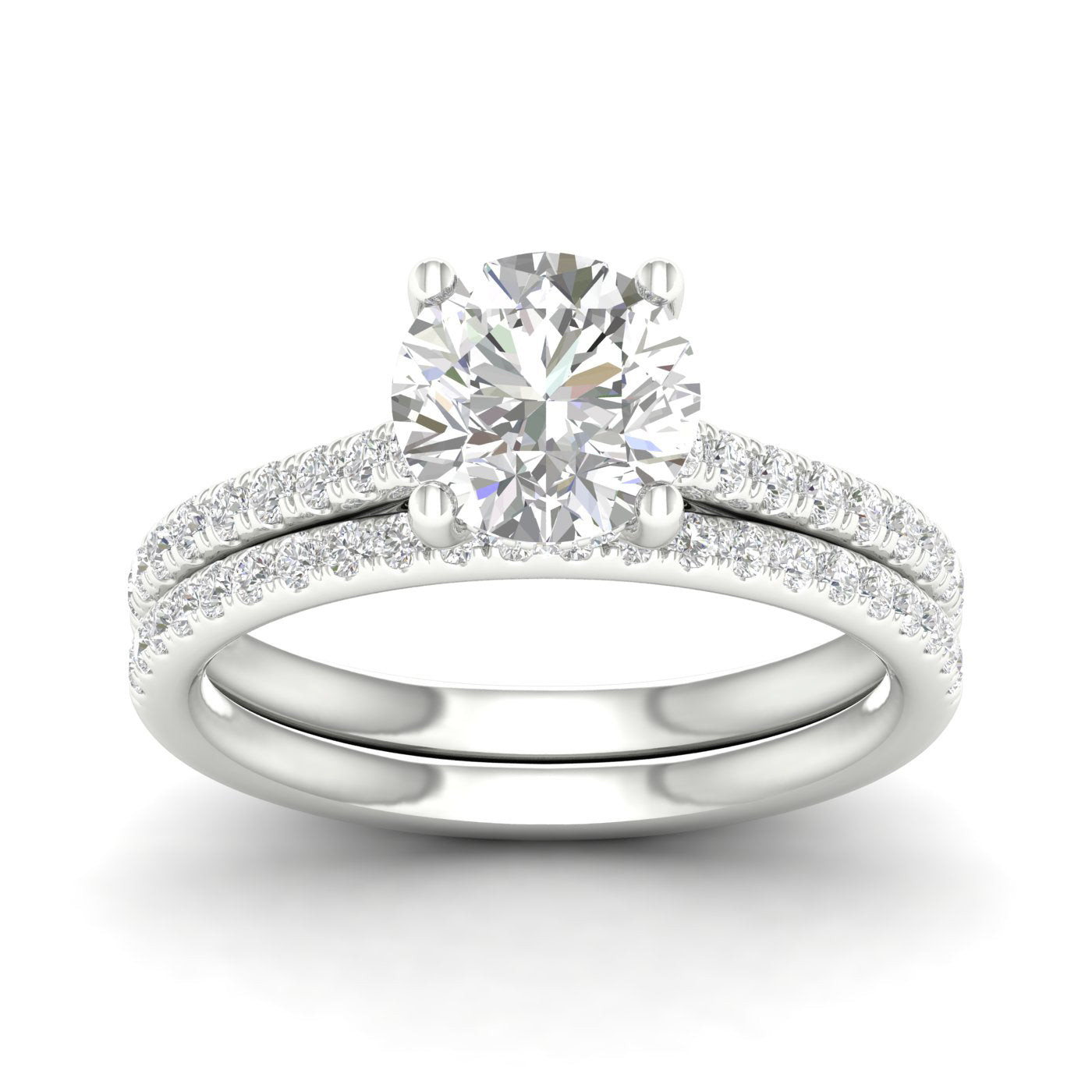 Platinum 2.50CT  Lab Diamond Bridal Ring