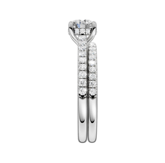 Platinum  1.50CT  Lab Diamond Bridal Ring