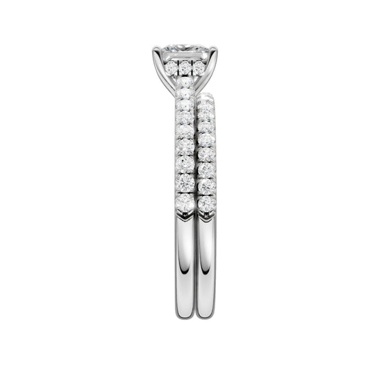 Platinum  1.50CT  Lab Diamond Bridal Ring